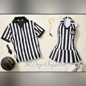 👥 His & Hers Sports Referee Halloween Couple Costume 🎃 Fun Party Set